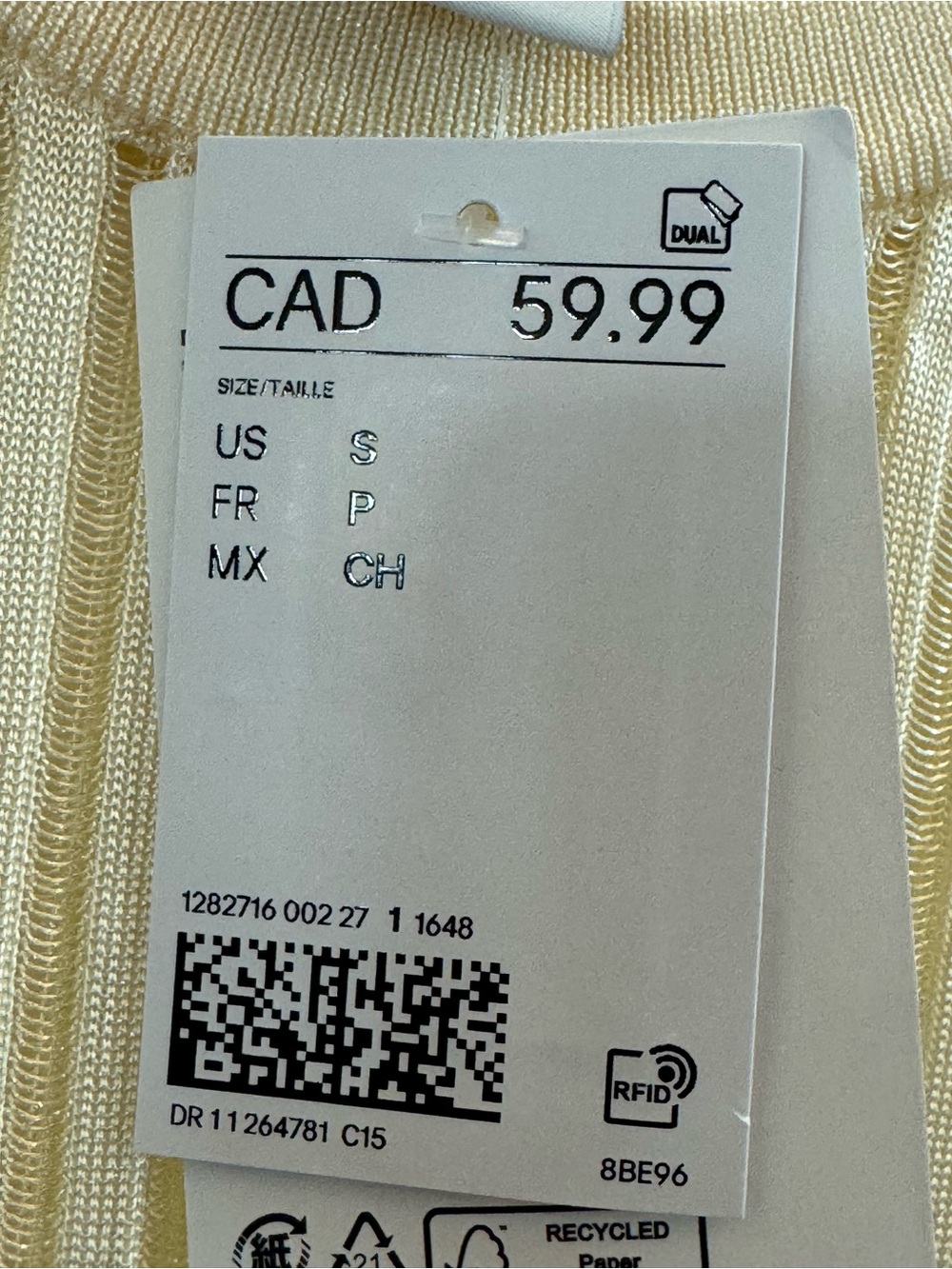 H&M Cream Ribbed Long-Sleeve Top - Picture 5 of 7